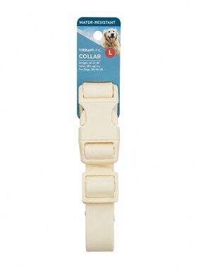 Vibrant Cream Water-Resistant Pet Collar - Large